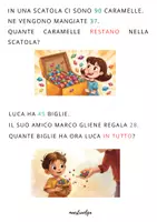 anteprima - Esercizi - Problemi facilitati con addizioni e sottrazioni - Pagina 1
