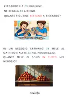 anteprima - Esercizi - Problemi facilitati con addizioni e sottrazioni - Pagina 2