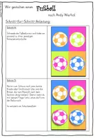 Vorschau - Mal- und Bastelvorlagen - Ein Fußball im Stil von Andy Warhol: Anleitung - Seite 2