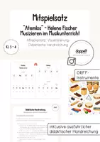 Vorschau - Poster - Mitspielsatz: "Atemlos" - Helene Fischer | ORFF-Instrumente | Popsongs in Musik - Deckblatt