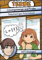 Vorschau - Arbeitsblätter - Lösungsmenge und Probe − Doppelseitiges Arbeitsblatt - Deckblatt