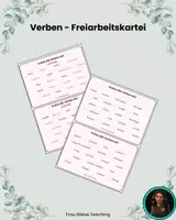 Vorschau - Aufgabenkarten - Verben - Freiarbeitsmaterial (2.-4. Klasse) - Deckblatt