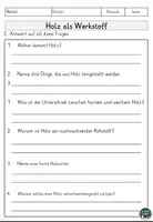 Vorschau - Arbeitsblätter - Holz als Werkstoff Lesen und Verstehen Arbeitsblätter mit Lesetext, Fragen - Seite 2