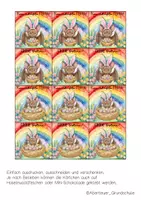 Vorschau - Mal- und Bastelvorlagen - Feriengrüße zu Ostern für die Fledermausklasse - Seite 1