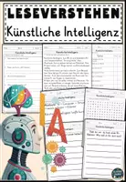 Vorschau - Arbeitsblätter - Künstliche Intelligenz Lesen und Verstehen Arbeitsblätter mit Lesetext, Fragen - Deckblatt