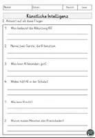 Vorschau - Arbeitsblätter - Künstliche Intelligenz Lesen und Verstehen Arbeitsblätter mit Lesetext, Fragen - Seite 2
