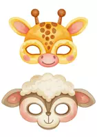 Vorschau - Mal- und Bastelvorlagen - Tiermasken Karneval & Fasching | Bastelvorlagen für Kindergarten - Seite 3