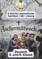 Vorschau - Arbeitsblätter - Aschermittwoch und Fastenzeit (5-Schritt-Lesemethode) - Deckblatt