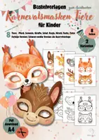 Vorschau - Mal- und Bastelvorlagen - Tiermasken Karneval & Fasching | Bastelvorlagen für Kindergarten - Deckblatt