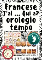 anteprima - Giochi - J'ai ... Qui a? - Esercitarsi a leggere l'ora in modo giocoso - Pagina di copertina