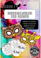 Vorschau - Mal- und Bastelvorlagen - Karnevalsorden und Masken - Kunst für die Klassen 1-4 - Deckblatt