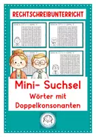 Vorschau - Arbeitsblätter - Suchsel Doppelkonsonanten - Deckblatt