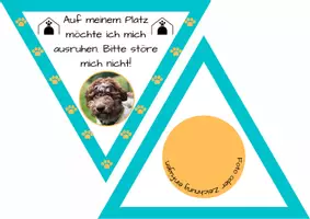 Vorschau - Mal- und Bastelvorlagen - Wimpelkette Schulhund Regeln: Zeichnen, fotografieren, Collage - Seite 2
