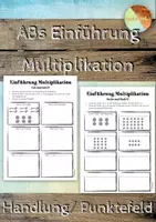 Vorschau - Arbeitsblätter - Einführung Multiplikation - ABs zum enaktiven Arbeiten - Deckblatt