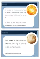 Vorschau - Arbeitsblätter - Planeten 1-2. Klasse: Infokarten zum Abschreiben - Seite 1