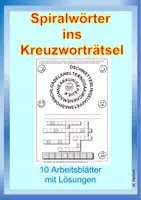 Vorschau - Arbeitsblätter - Spiralwörter ins Kreuzworträtsel 1 - Deckblatt