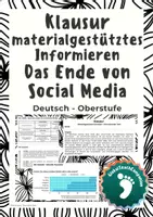 Vorschau - Test - Klausur+EWH - materialgestütztes Informieren - Social Media - Deckblatt