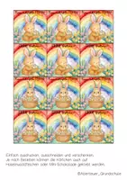 Vorschau - Mal- und Bastelvorlagen - Feriengrüße zu Ostern für die Hasenklasse - Seite 1