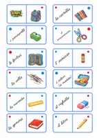 anteprima - Materiale interattivo - Il domino degli oggetti scolastici - Pagina 1