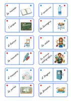 anteprima - Materiale interattivo - Il domino degli oggetti scolastici - Pagina 2