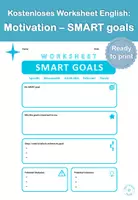 Vorschau - Arbeitsblätter - Freebie: Worksheet Smart Goals - Learning strategies - Motivation - Deckblatt