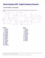Vorschau - Arbeitsblätter - Words to Replace VERY - English Vocabulary Crossword Bundle - Seite 3