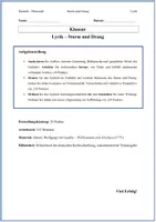 Vorschau - Test - Klausur Lyrik – Sturm und Drang: Goethe „Willkommen und Abschied“ (1771) – Mit Erwartungshorizont - Seite 1