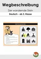 Vorschau - Spiele - Der Weg des Steins - spielerisch Wegbeschreibungen trainieren - Deckblatt