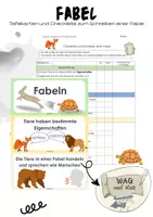 Vorschau - Arbeitsblätter - Fabeln - Tafelbilder und Checkliste zum Schreiben einer Fabel - Deckblatt