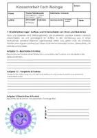 Vorschau - Test - Biologie Klassenarbeit Viren Bakterien Klasse 9 - Seite 1