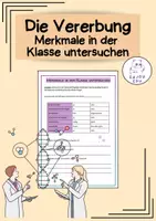 Vorschau - Arbeitsblätter - Die Vererbung - Merkmale in der Klasse untersuchen - Deckblatt