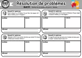 Aperçu - Feuilles d'exercices - Résolution de problèmes une année complète en CE2 - Page 3