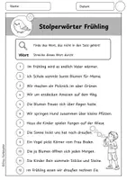 Vorschau - Arbeitsblätter - Stolperwörter, Stolpersätze Frühling / Ein Wort zu viel - Seite 3