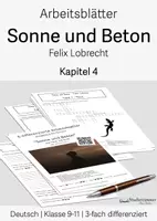 Vorschau - Arbeitsblätter - Arbeitsblätter zu "Sonne und Beton - Felix Lobrecht - Kapitel 4", Klasse 9-11 - Deckblatt