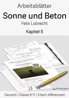 Vorschau - Arbeitsblätter - Arbeitsblätter zu "Sonne und Beton - Felix Lobrecht - Kapitel 5", Klasse 9-11 - Deckblatt