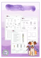 Vorschau - Arbeitsblätter - Pets - 3 Englisch Arbeitsblätter (inkl. Lösung) - Deckblatt