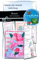Vorschau - Mal- und Bastelvorlagen - Rosen im Zeitungsspaket: Anleitung - Deckblatt