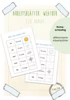 Vorschau - Arbeitsblätter - Weather: 1./2. Klasse + Kopiervorlagen - Deckblatt