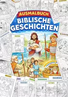 Vorschau - Arbeitsblätter - 🌈 AUSMALBUCH „BIBLISCHE GESCHICHTEN“ - 30 liebevoll gestaltete Motive aus dem Alten & Neuen Testament - Deckblatt