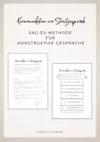 Vorschau - Poster - Kommunikationshilfe "SAG-ES-Methode", Konflikte vermeiden - Deckblatt