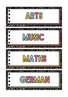 Vista previa - Hojas de trabajo - Labels for Subjects - página 1