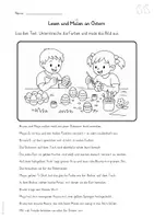 Vorschau - Arbeitsblätter - 3) Lesen und Malen an Ostern - differenziertes Lesetraining - editierbare Datei - Seite 2