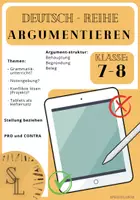 Vorschau - Unterrichtsreihen - Argumentieren /Argumentation / Meinungen / Pro - Contra (Noten, Streit, Tablets) - Deckblatt
