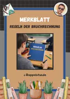 Vorschau - Arbeitsblätter - Regeln der Bruchrechnung kompakt inkl. Übungsaufgaben - Deckblatt