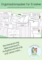 Vorschau - Anderer Materialtyp - Organisationspaket Erzieher / Kindergarten / KITA - Deckblatt