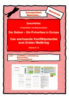 Vorschau - Arbeitsblätter - Der Balkan - Pulverfass in Europa - Erster Weltkrieg - Deckblatt