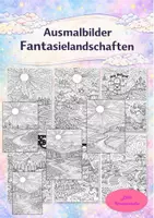 Vorschau - Arbeitsblätter - Ausmalbilder Fantasie-Landschaften - Malvorlagen - Deckblatt