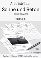 Vorschau - Arbeitsblätter - Arbeitsblätter zu „Sonne und Beton - Felix Lobrecht- Kapitel 6“, Klasse 9-11 - Deckblatt