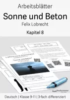 Vorschau - Arbeitsblätter - Arbeitsblätter zu „Sonne und Beton - Felix Lobrecht- Kapitel 8“, Klasse 9-11 - Deckblatt