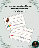 Vorschau - Aufgabenkarten - zuasmmengesetzte Nomen - Freiarbeitskartei (2) - Deckblatt